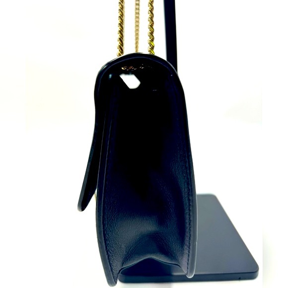 Valentino Garavani Black Leather Lipstick Demilune Rockstud Bag Preloved Purse - Picture 3 of 16